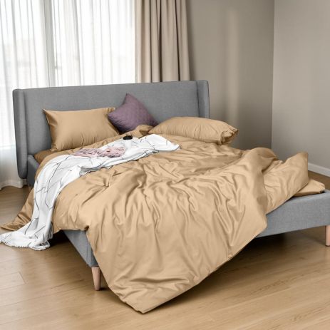 Комплект постільної білизни IDEIA Premium Satin євро 200×220 см, бежевий (8-36083*001) Комплект постільної білизни IDEIA Premium Satin євро 200×220 см, бежевий (8-36083*001)