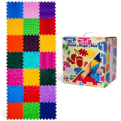 Масажний килимок Ortek Mega Mix 21 елемент 26×26 см для стоп (11278) Масажний килимок Ortek Mega Mix 21 елемент 26×26 см для стоп (11278)