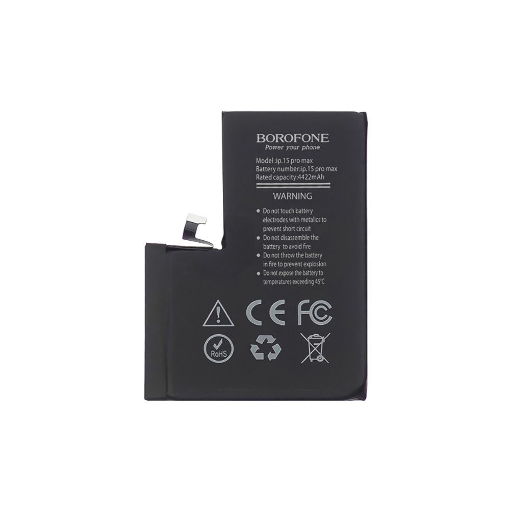 Аккумулятор Borofone для Apple iPhone 15 Pro Max (4422mAh) Original IC (без ошибки) Аккумулятор Borofone для Apple iPhone 15 Pro Max (4422mAh) Original IC (без ошибки)