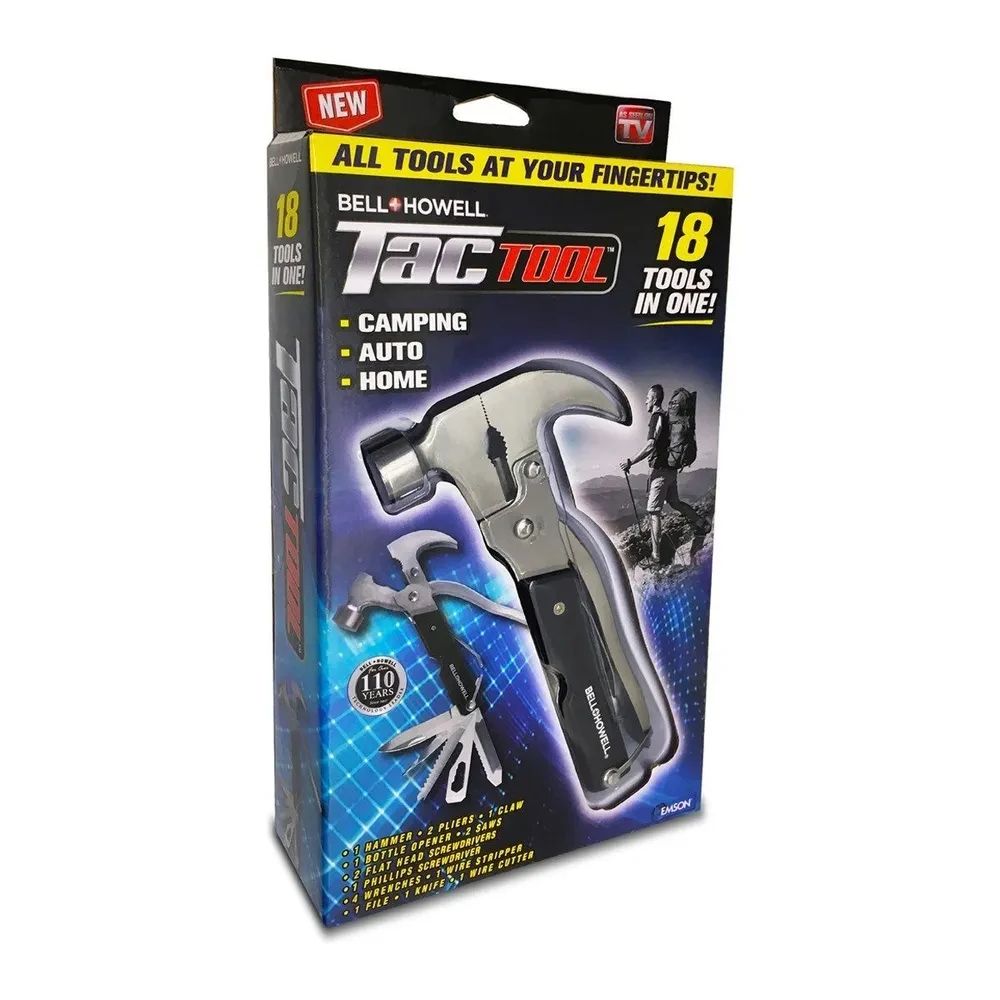 Многофункциональный молоток-гвоздодер Bellhowell Tac Tool 18 in 1 Многофункциональный молоток-гвоздодер Bellhowell Tac Tool 18 in 1