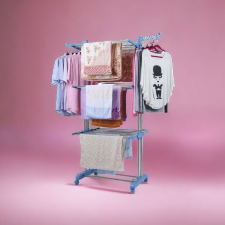 Сушарка для білизни Вертикальна Garment rack Багатоярусне Універсальне сушіння для одягу на коліщатках