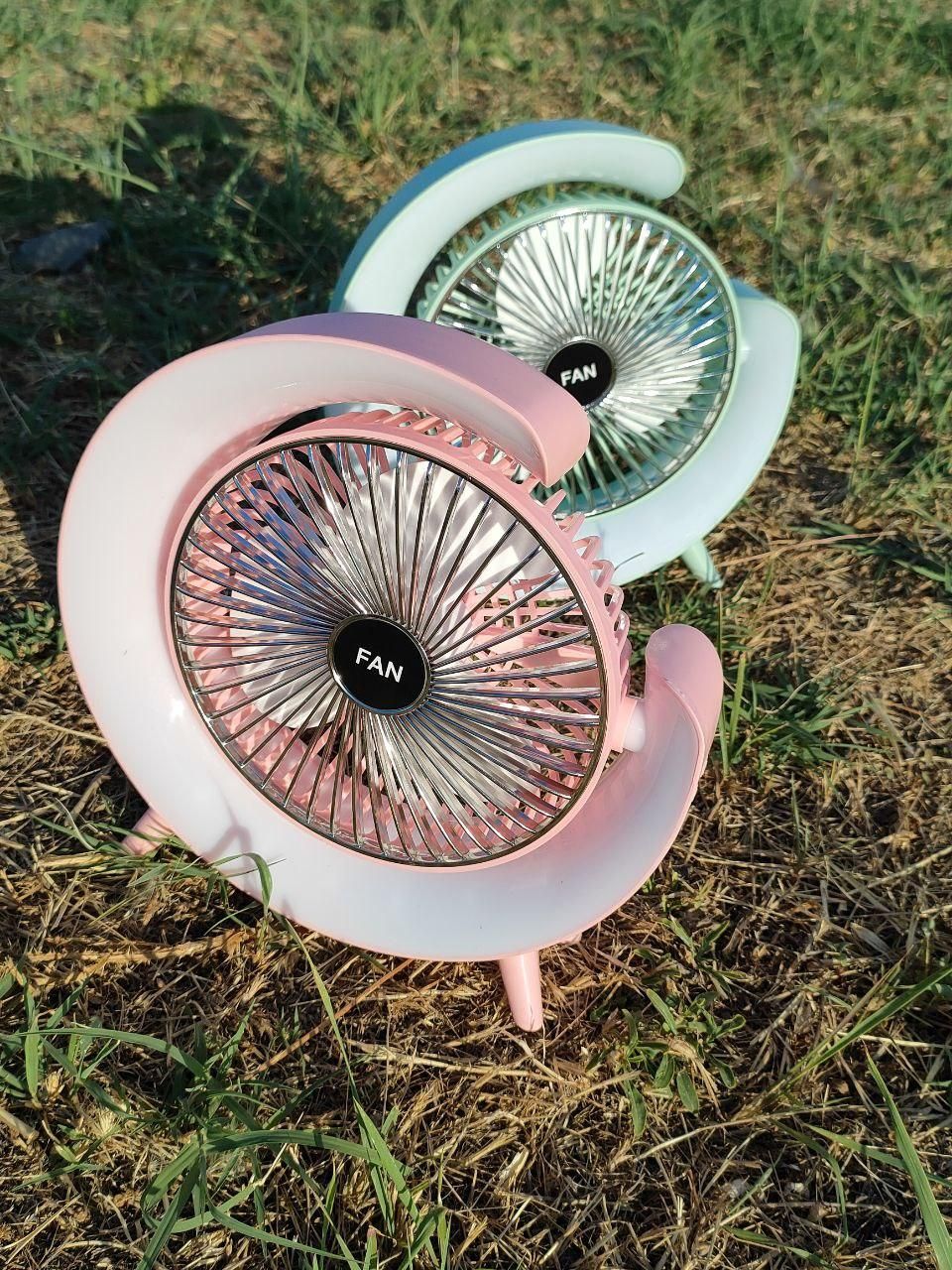 Вентилятор аккумуляторный настольный с подсветкой RGB, аккумуляторные вентиляторы, вентилятор для дома Розовый Вентилятор аккумуляторный настольный с подсветкой RGB, аккумуляторные вентиляторы, вентилятор для дома Розовый