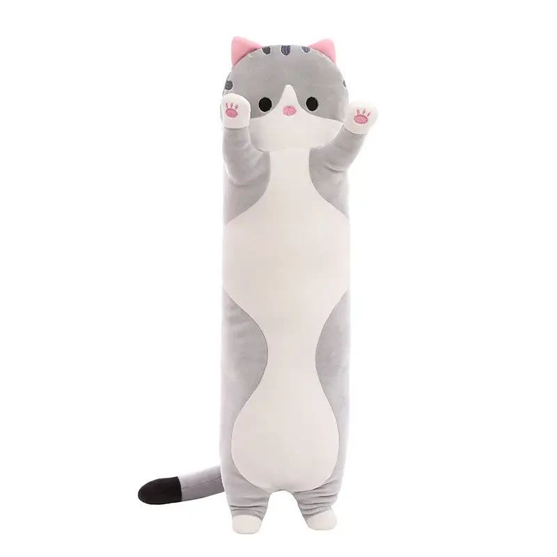 Мягкая Игрушка Кот Батон Длинный 90см Серый Мягкая Игрушка Кот Батон Длинный 90см Серый