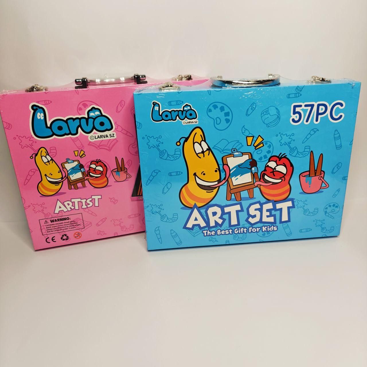 Дитячий набір для малювання та творчості Art Set у блакитному кейсі на 57 предметів Дитячий набір для малювання та творчості Art Set у блакитному кейсі на 57 предметів