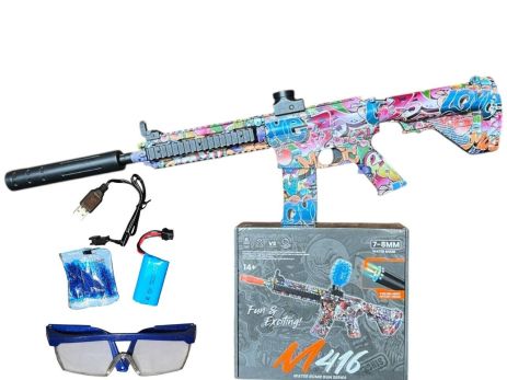 Дитячий автомат, що стріляє кульками, орбіз M416 Акумуляторний дитячий арбібольний пістолет на орбізах Дитячий автомат, що стріляє кульками, орбіз M416 Акумуляторний дитячий арбібольний пістолет на орбізах