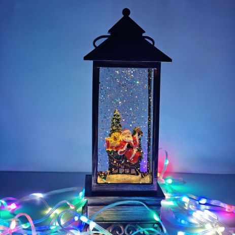 Новогодний музыкальный светильник со снегом Water Lantern Башня 30см ОО-90 ретро ночник с эффектом снега Новогодний музыкальный светильник со снегом Water Lantern Башня 30см ОО-90 ретро ночник с эффектом снега