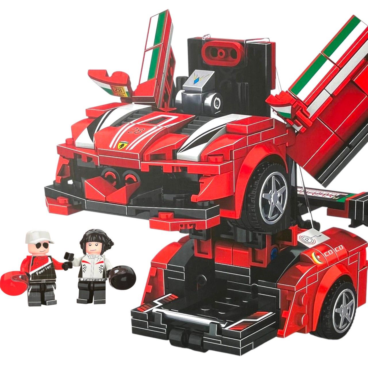 Конструктор-трансформер гоночная машина Ferrari для мальчика 414 деталей, возраст 6+ Конструктор-трансформер гоночная машина Ferrari для мальчика 414 деталей, возраст 6+