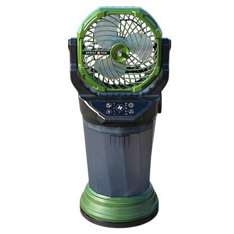Акумуляторний вентилятор із розпиленням води SPRAY FAN A65, туман, бак 2 л, ліхтарик