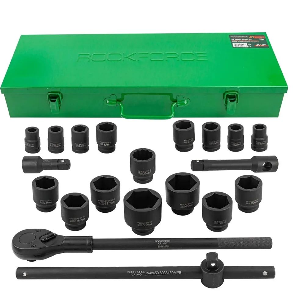 Набор ударных инструментов 21пр, 3/4 quot; (6гр.) ROCKFORCE RF-6212-5MPB Набор ударных инструментов 21пр, 3/4 quot; (6гр.) ROCKFORCE RF-6212-5MPB