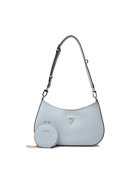 Женская сумка Guess 017 багет хобо голубая