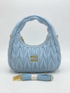 Жіноча сумка багет Miu miu 18121 блакитна