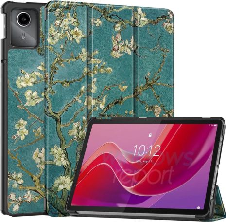 Захисний чохол-книжка HardPrinted «Гілочки Мигдалю» для Lenovo Tab M11 2024 (TB330 / TB331)