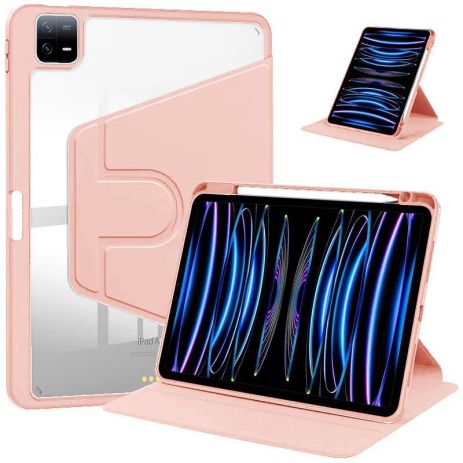 Чехол TPUCristal Pen holder 360 для Xiaomi Pad 6/6 Pro 11 2023 Світло-рожевий