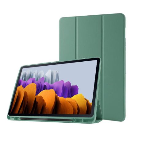 Чохол SlimTPU S-Pen holder для Samsung Galaxy Tab S10+ Plus / Fe + / S9 Plus Темно-зелений