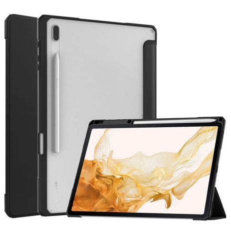 Чорний чохол TPUCristal SlimTPU з тримачем для стилуса на Samsung Galaxy Tab S9+/S9+ FE/S10+ 12.4