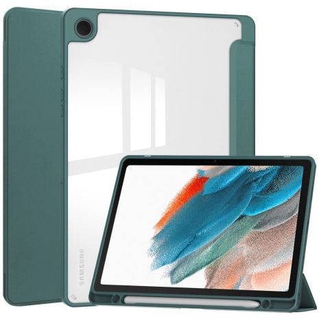 Чехол TPUCristal SlimTPU Spen holder для Samsung Galaxy Tab A9 Plus SM X210 X215 X216 Темно-зелений