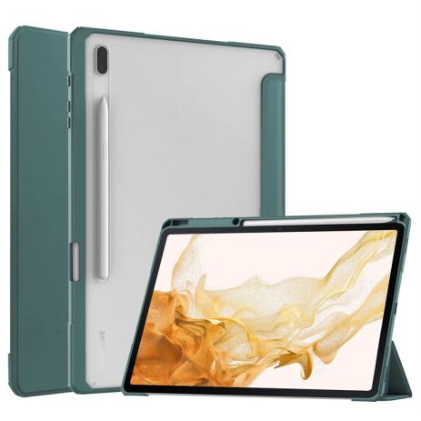 Чехол TPUCristal SlimTPU Spen holder для Samsung Galaxy Tab S9/S9 Fe DarkGreeb