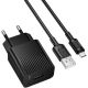 Сетевое Зарядное Устройство Borofone BAS71A 1USB 2.1A+USB to Micro Черный