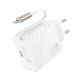 Сетевое зарядное устройство Hoco N57 Type-C PD + кабель Type-C white
