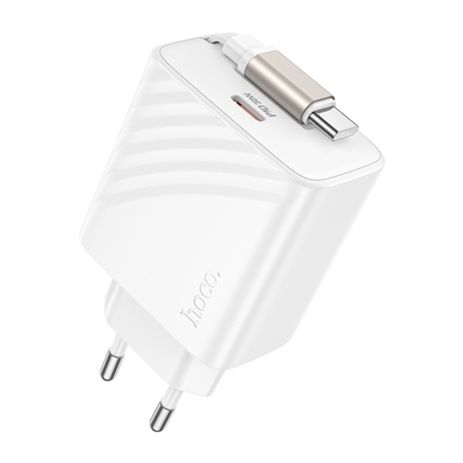 Сетевое зарядное устройство Hoco N58 Type-C PD 30W + кабель Type-C white Сетевое зарядное устройство Hoco N58 Type-C PD 30W + кабель Type-C white