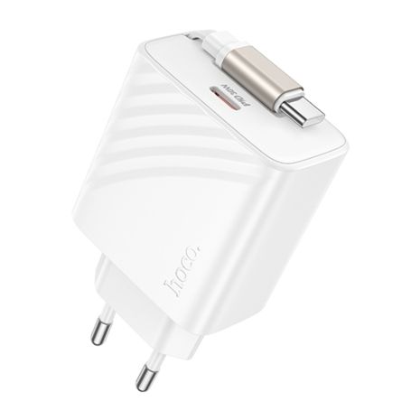 Зарядний пристрій Hoco N58 Type-C PD 30W + кабель Type-C white Зарядний пристрій Hoco N58 Type-C PD 30W + кабель Type-C white