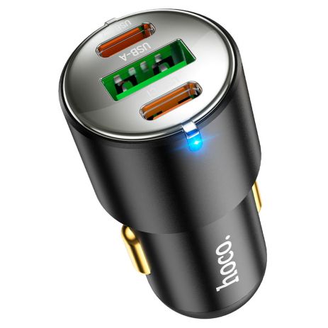 Авто Зарядное Устройство Hoco NZ6 PD45W 2xType-C, 1xType-A Чёрный Авто Зарядное Устройство Hoco NZ6 PD45W 2xType-C, 1xType-A Чёрный
