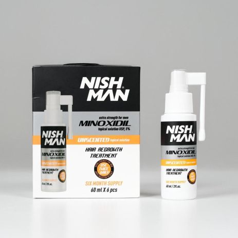 Nishman Миноксид 5% для роста волосс и бороды курс 6*60 мл