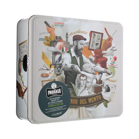 Набор для ухода за бородой Proraso Metal Box Beard Care Cypress & Vetyver