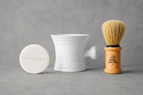 Набір для гоління 3в1 The Shave Factory (чаша + помазок + мило)