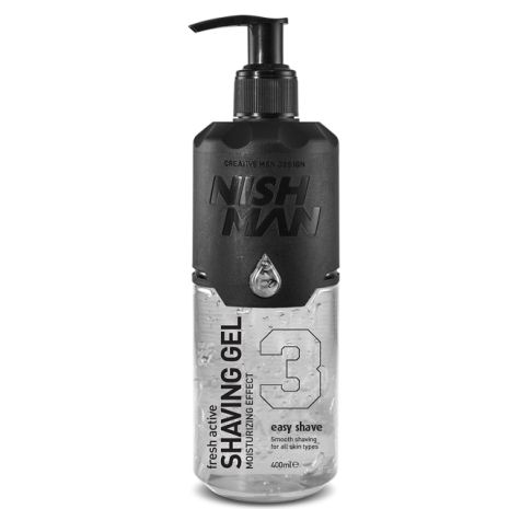 Гель для гоління Nishman No3 Easy Shave Shaving Gel (Прозорий) з дозатором 400 мл