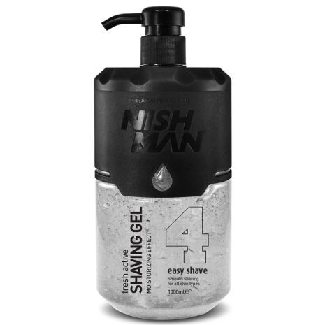 Гель для гоління Nishman No4 Easy Shave Shaving Gel (Прозорий) з дозатором 1000 мл
