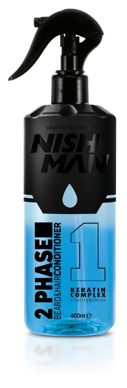 Кондиционер для волос и бороды 2-х фазный Nishman 2 Phase Beard & Hair Conditioner С Кератином 400 мл Кондиционер для волос и бороды 2-х фазный Nishman 2 Phase Beard & Hair Conditioner С Кератином 400 мл