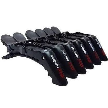Зажим для волосся крокодил чорний BaByliss Croco Clip 6шт