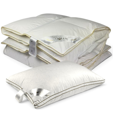 Пуховий комплект IGLEN Royal Climate 160×215 + 50×70, 100% білий гусячий пух (16021510WRS+50701WRS) Пуховий комплект IGLEN Royal Climate 160×215 + 50×70, 100% білий гусячий пух (16021510WRS+50701WRS)