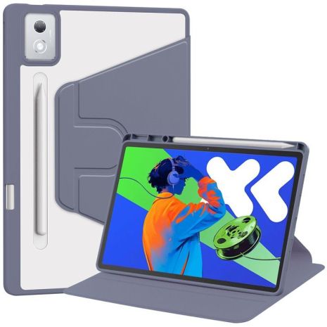 Чохол Lenovo Idea Tab Pro 12.7 2025 TPUCristal Pen holder 360 Фіолетовий планшетний аксесуар