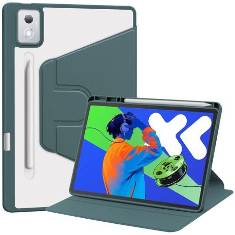 Чехол Lenovo Idea Tab Pro 12.7 2025 TPUCristal Pen holder 360 DarGreen