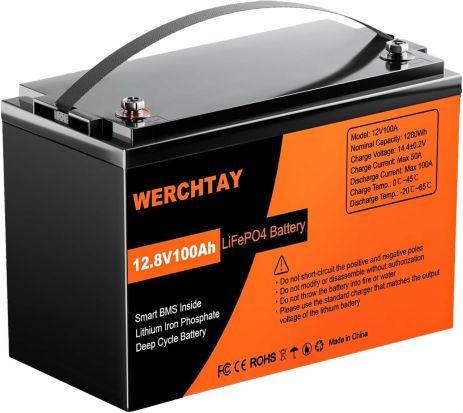Акумулятор LiFePO4 Werchtay 100Ah 12V BMS (літій-залізо-фосфатний) Акумулятор LiFePO4 Werchtay 100Ah 12V BMS (літій-залізо-фосфатний)