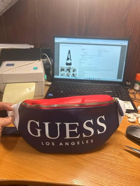 Женская бананка GUESS 4392/16 поясная сумка синяя