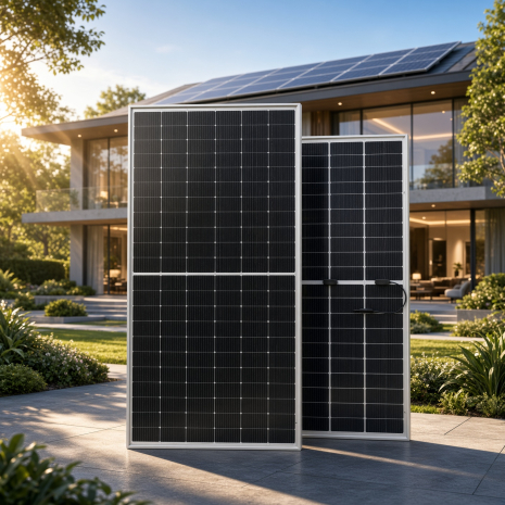 Сонячна монокристалічна двостороння панель 630 Вт, N-type TOPCon, Bifacial, Double Glass