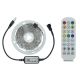 LED стрічка USB RGB 5V, IP 20, 5м, з Bluetooth та пультом, датчиком звуку, на самоклейці