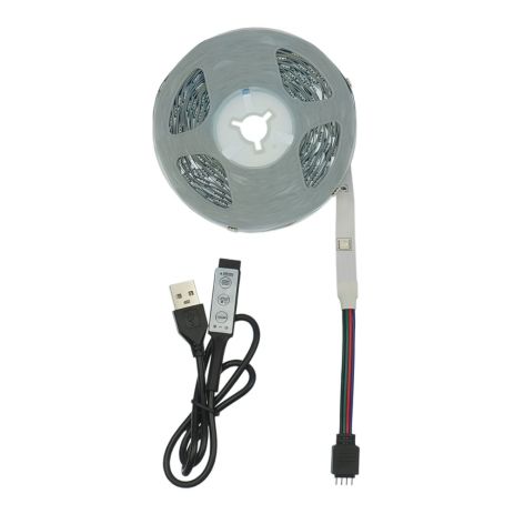 LED лента USB RGB 5V, IP 20, 10м, с копками управления, на самоклейке LED лента USB RGB 5V, IP 20, 10м, с копками управления, на самоклейке