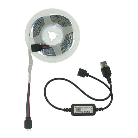 LED стрічка USB RGB 5V, IP 20, 5м, з Bluetooth, на самоклейці LED стрічка USB RGB 5V, IP 20, 5м, з Bluetooth, на самоклейці