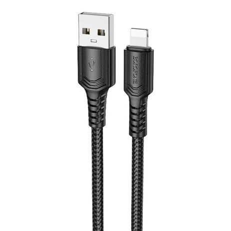 USB Borofone BX116 Lightning 2.4A Чорний USB Borofone BX116 Lightning 2.4A Чорний