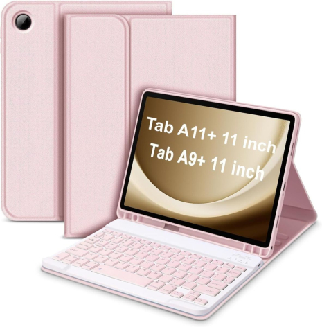 Чохол клавіатура для Samsung Galaxy Tab A11+ / A9 Plus Bluetooth Keyboard with TP Світло-рожевий Чохол клавіатура для Samsung Galaxy Tab A11+ / A9 Plus Bluetooth Keyboard with TP Світло-рожевий