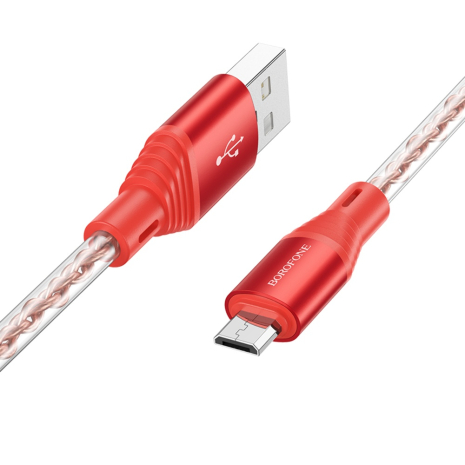 Кабель Borofone BX96 USB to MicroUSB 1m червоний
