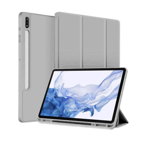 Чехол с Slot for Stylus для для Samsung Galaxy Tab S7 FE 12.4" / S7+ / S8+ Серый