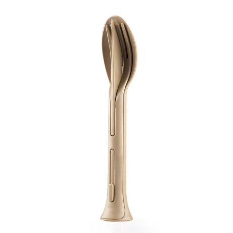 Портативный компактный набор столовых приборов (3-in-1) beige