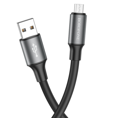 Кабель Borofone BX82 USB to MicroUSB 1m чорний Кабель Borofone BX82 USB to MicroUSB 1m чорний