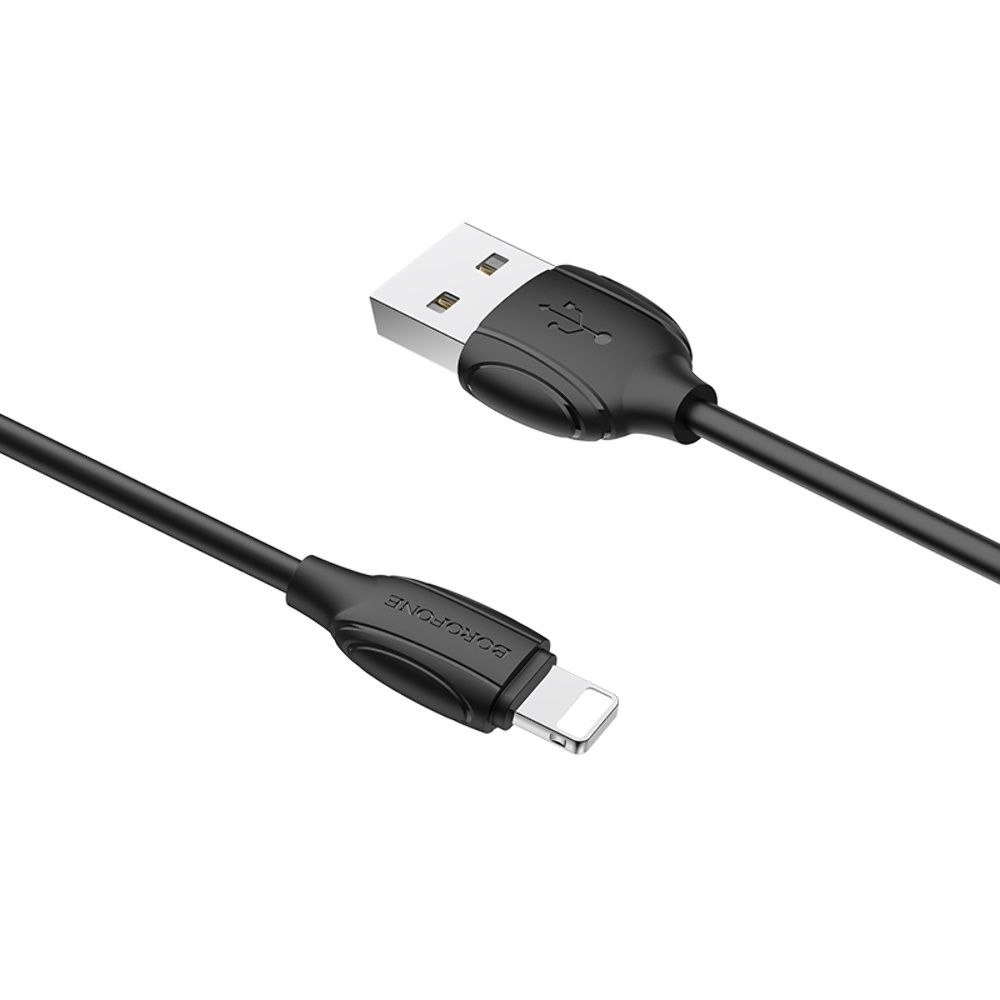Кабель Borofone BX19 USB to Lightning 1m черный Кабель Borofone BX19 USB to Lightning 1m черный