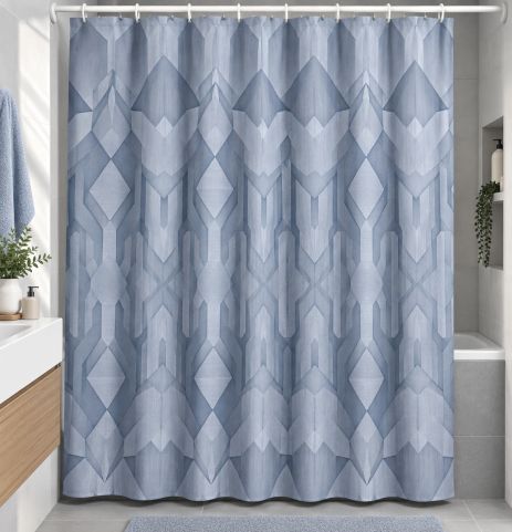 Шторка для ванної кімнати Miranda Valeriya blue 180*200 cм